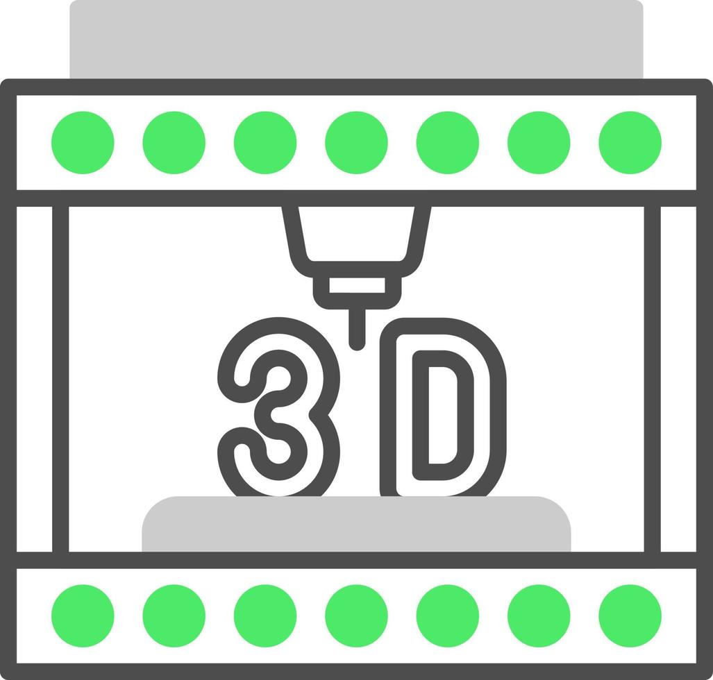 conception d'icône créative d'impression 3d vecteur