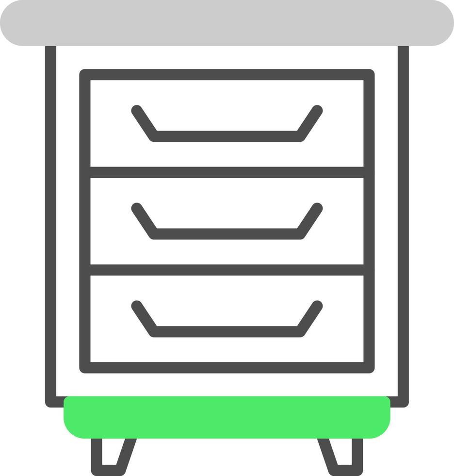 conception d'icône créative de table de chevet vecteur