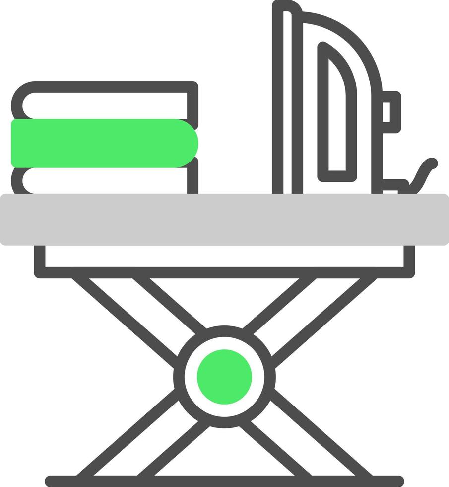 conception d'icône créative de table de fer vecteur