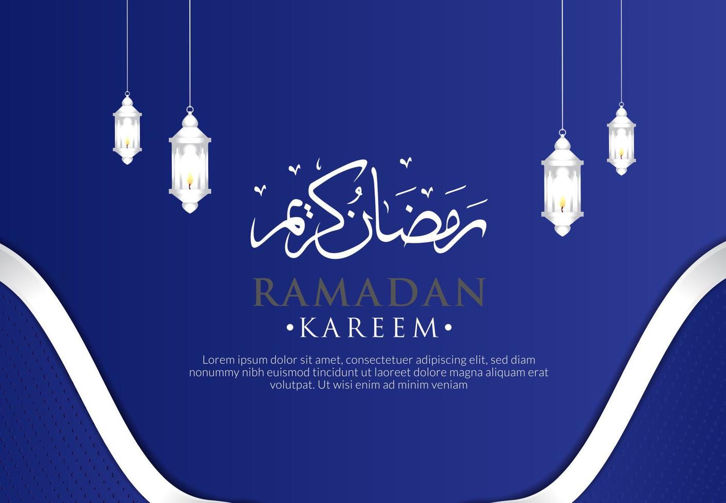 ramadan kareem fond islamique de luxe coloré avec décoration vecteur