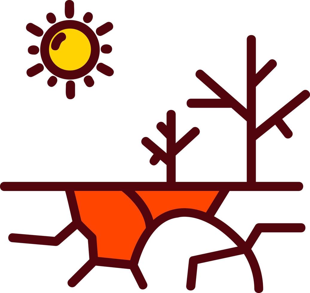 conception d'icône de vecteur de sécheresse