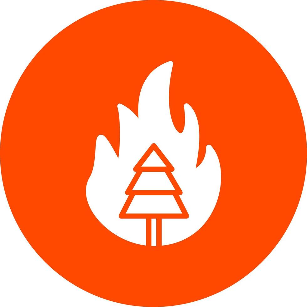 conception d'icône vecteur arbre brûlant
