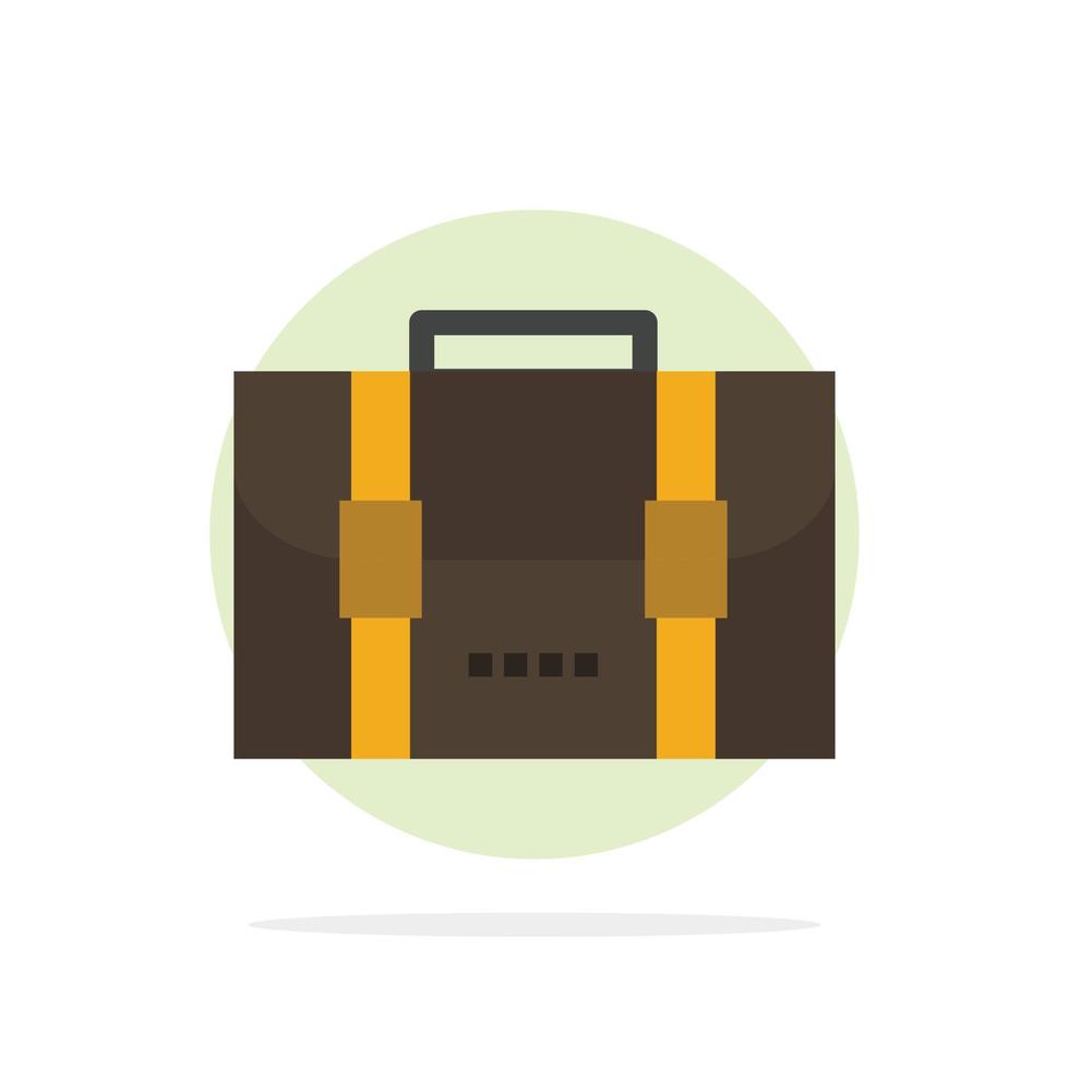 sac à dos sac voyage bureau abstrait cercle fond plat couleur icône vecteur