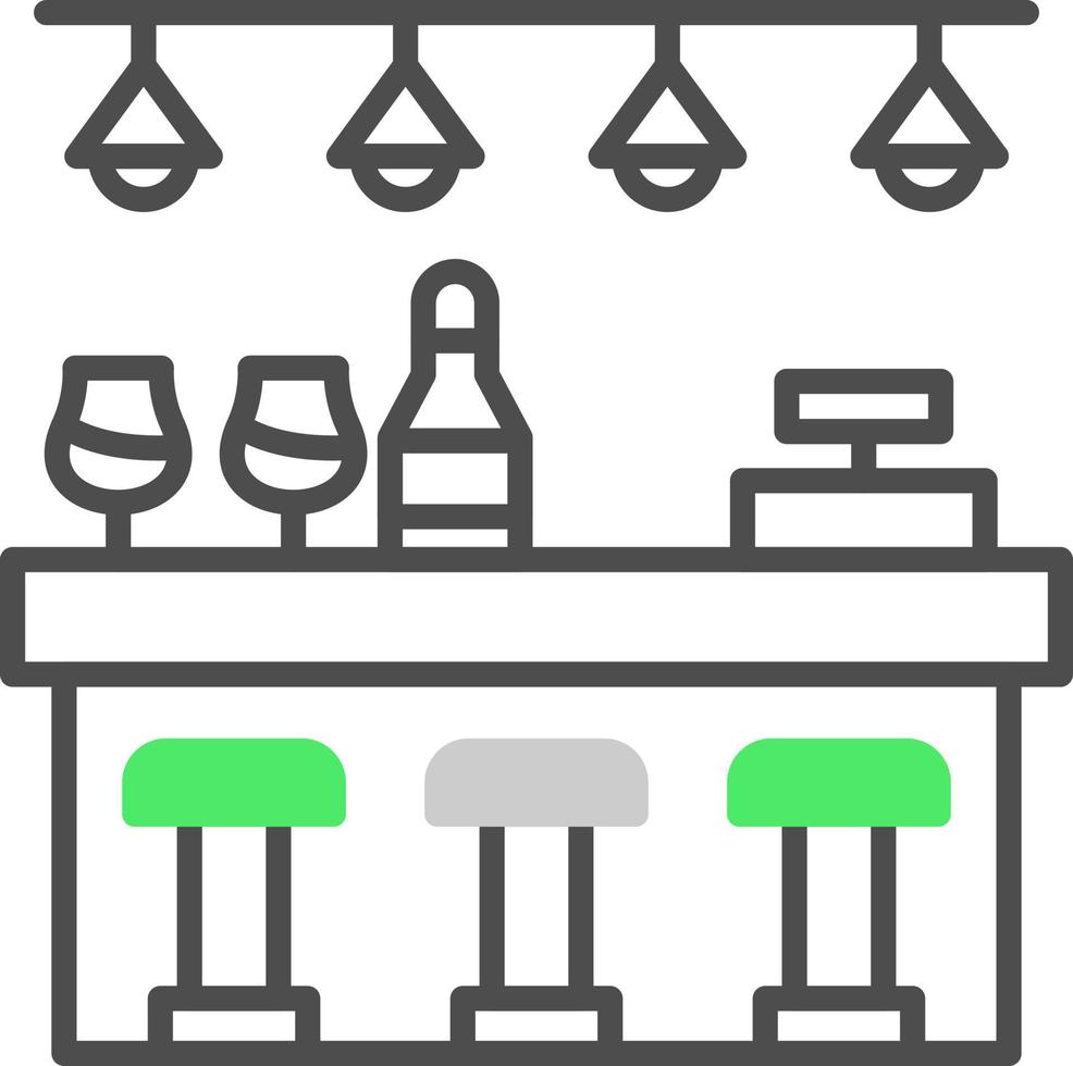 conception d'icône créative de comptoir de bar vecteur