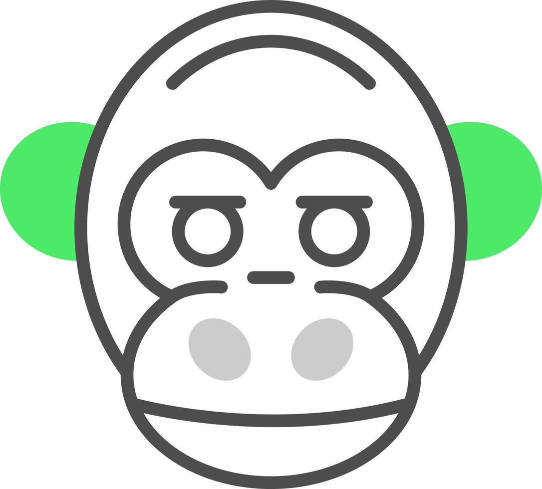 conception d'icône créative de singe vecteur