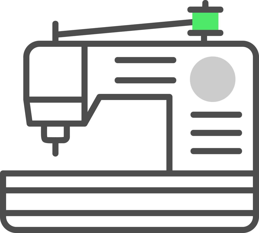 conception d'icône créative de machine à coudre vecteur