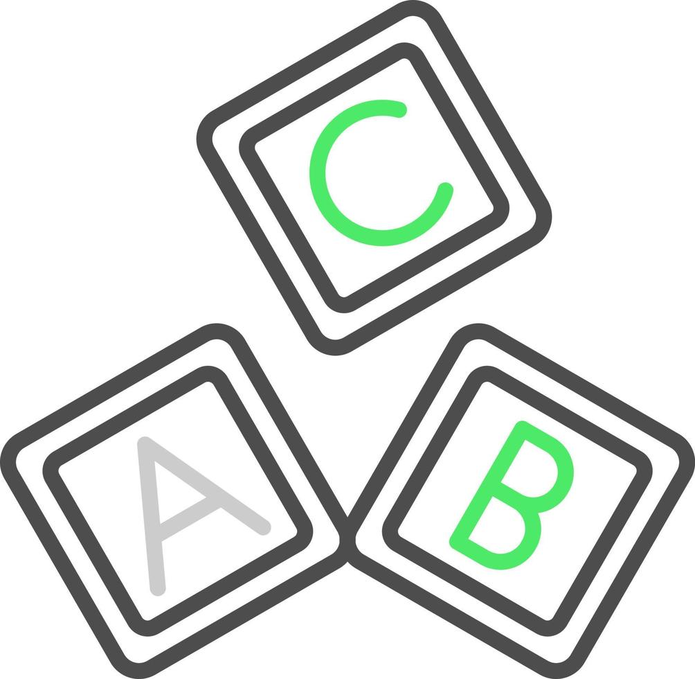 conception d'icône créative de bloc abc vecteur