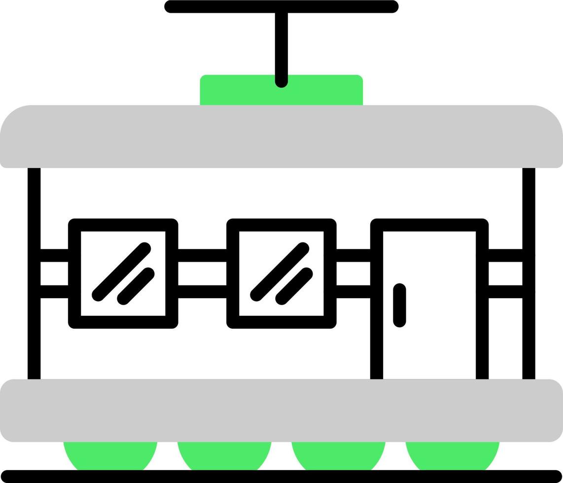 conception d'icône créative de tramway vecteur