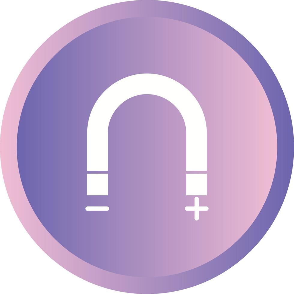 icône de glyphe de vecteur de magnétisme unique