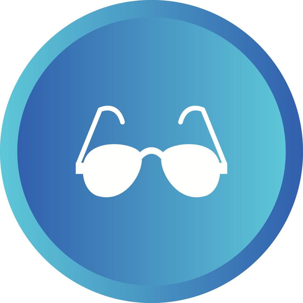 icône de glyphe de vecteur de lunettes de lecture unique