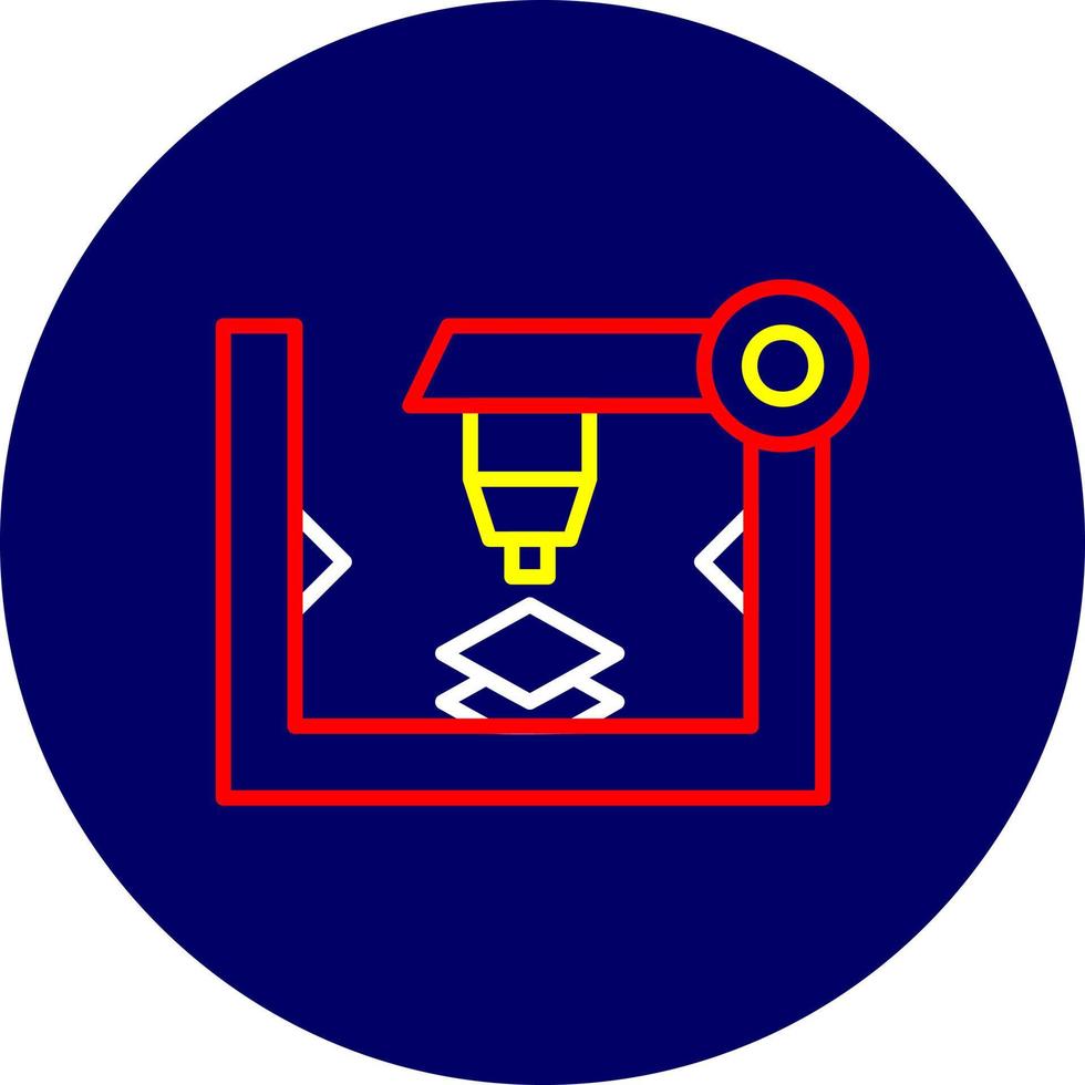 conception d'icône créative d'imprimante 3d vecteur