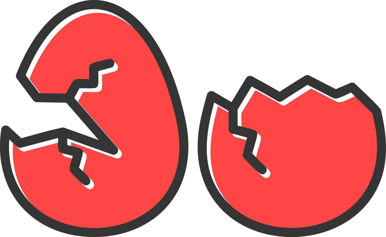 conception d'icône créative d'oeufs cassés vecteur