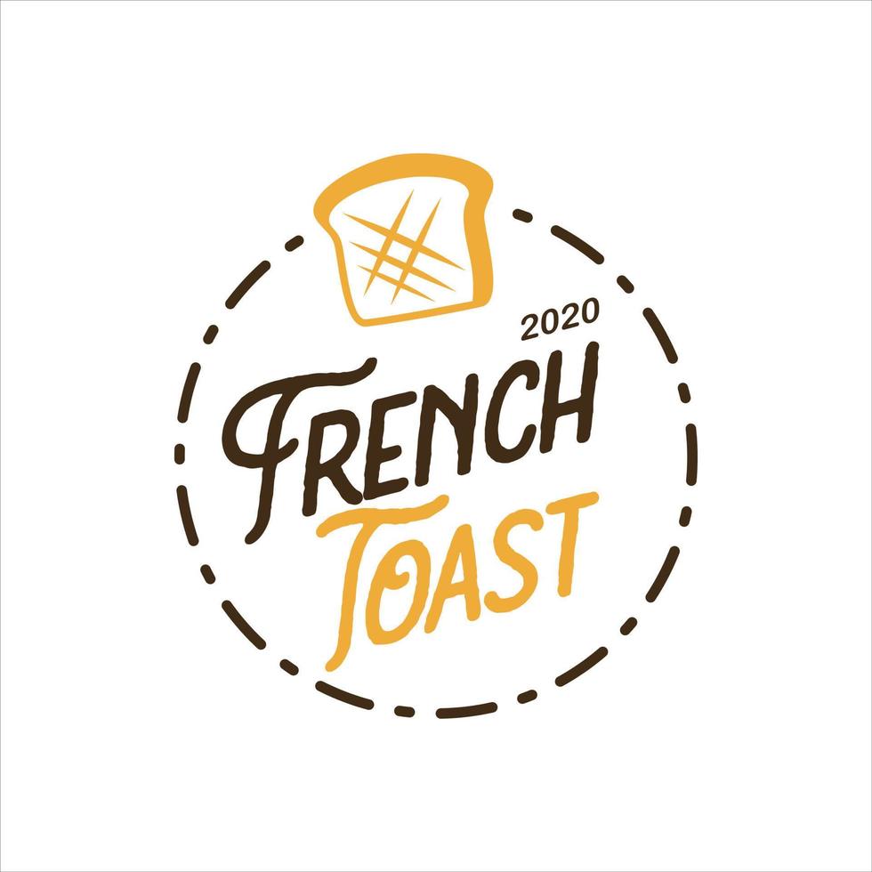 création de logo de boulangerie pain doré vecteur