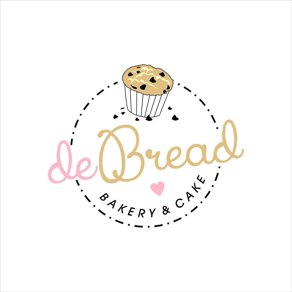 modèle de badge logo boulangerie étiquette simple vecteur