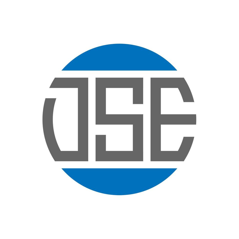 création de logo de lettre dse sur fond blanc. concept de logo de cercle d'initiales créatives dse. conception de lettre dse. vecteur