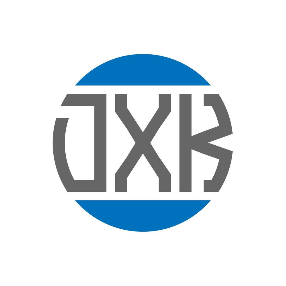 création de logo de lettre dxk sur fond blanc. concept de logo de cercle d'initiales créatives dxk. conception de lettre dxk. vecteur