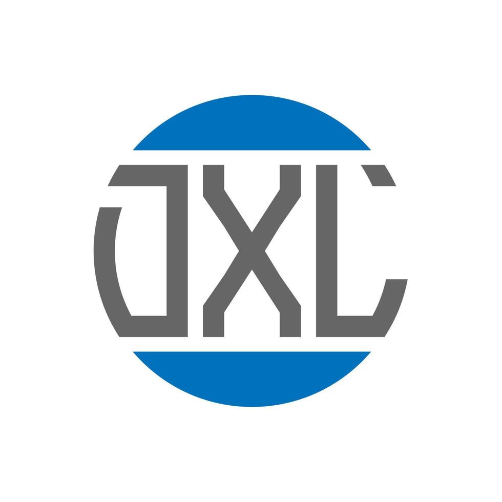 création de logo de lettre dxl sur fond blanc. concept de logo de cercle d'initiales créatives dxl. conception de lettre dxl. vecteur