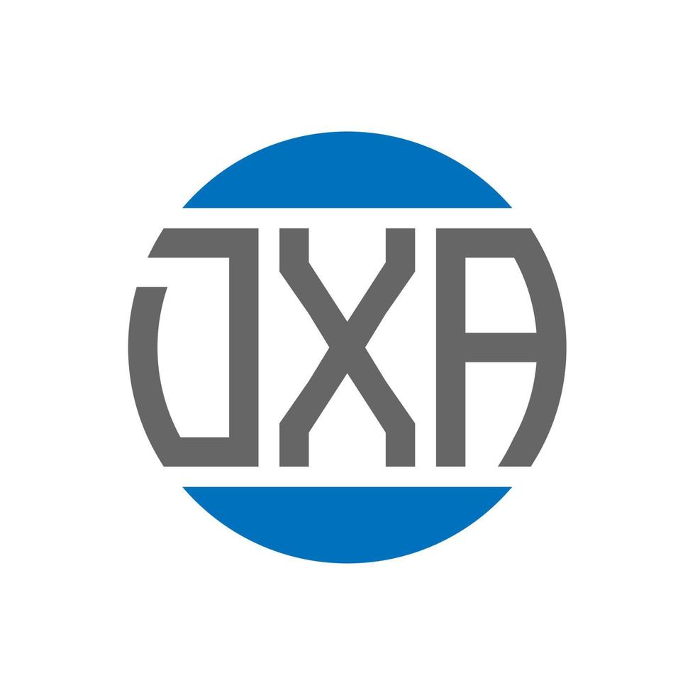 création de logo de lettre dxa sur fond blanc. concept de logo de cercle d'initiales créatives dxa. conception de lettre dxa. vecteur