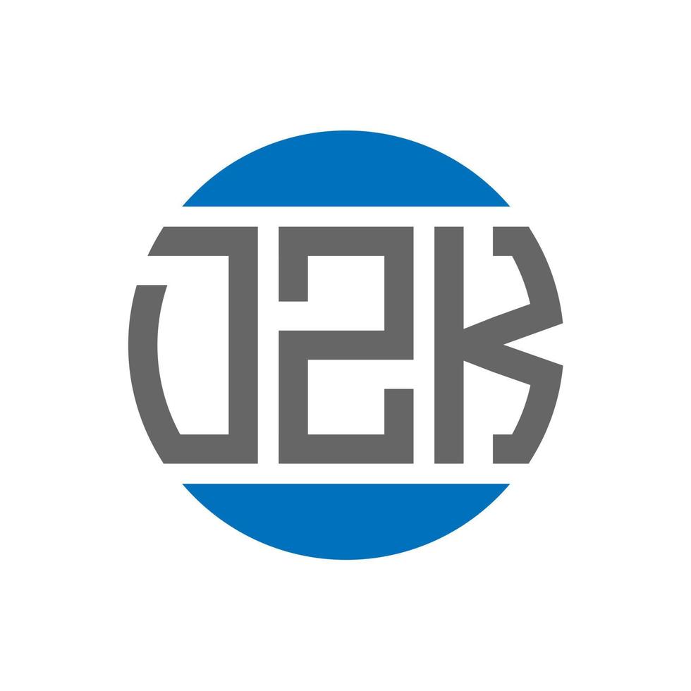 création de logo de lettre dzk sur fond blanc. concept de logo de cercle d'initiales créatives dzk. conception de lettre dzk. vecteur