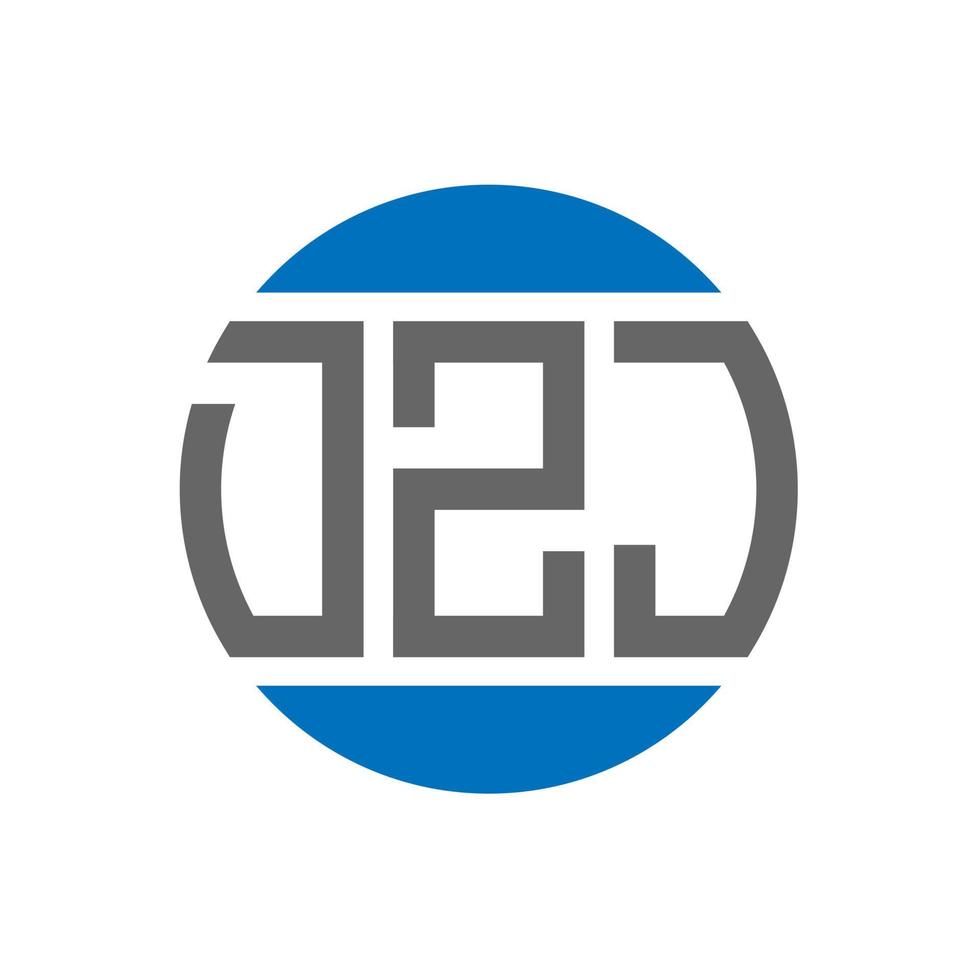création de logo de lettre dzj sur fond blanc. concept de logo de cercle d'initiales créatives dzj. conception de lettre dzj. vecteur