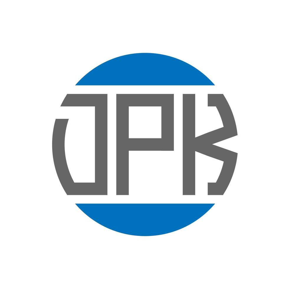 création de logo de lettre dpk sur fond blanc. concept de logo de cercle d'initiales créatives dpk. conception de lettre dpk. vecteur