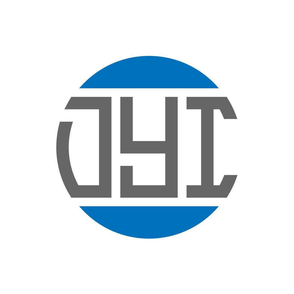 création de logo de lettre dyi sur fond blanc. concept de logo de cercle d'initiales créatives dyi. conception de lettre diy. vecteur