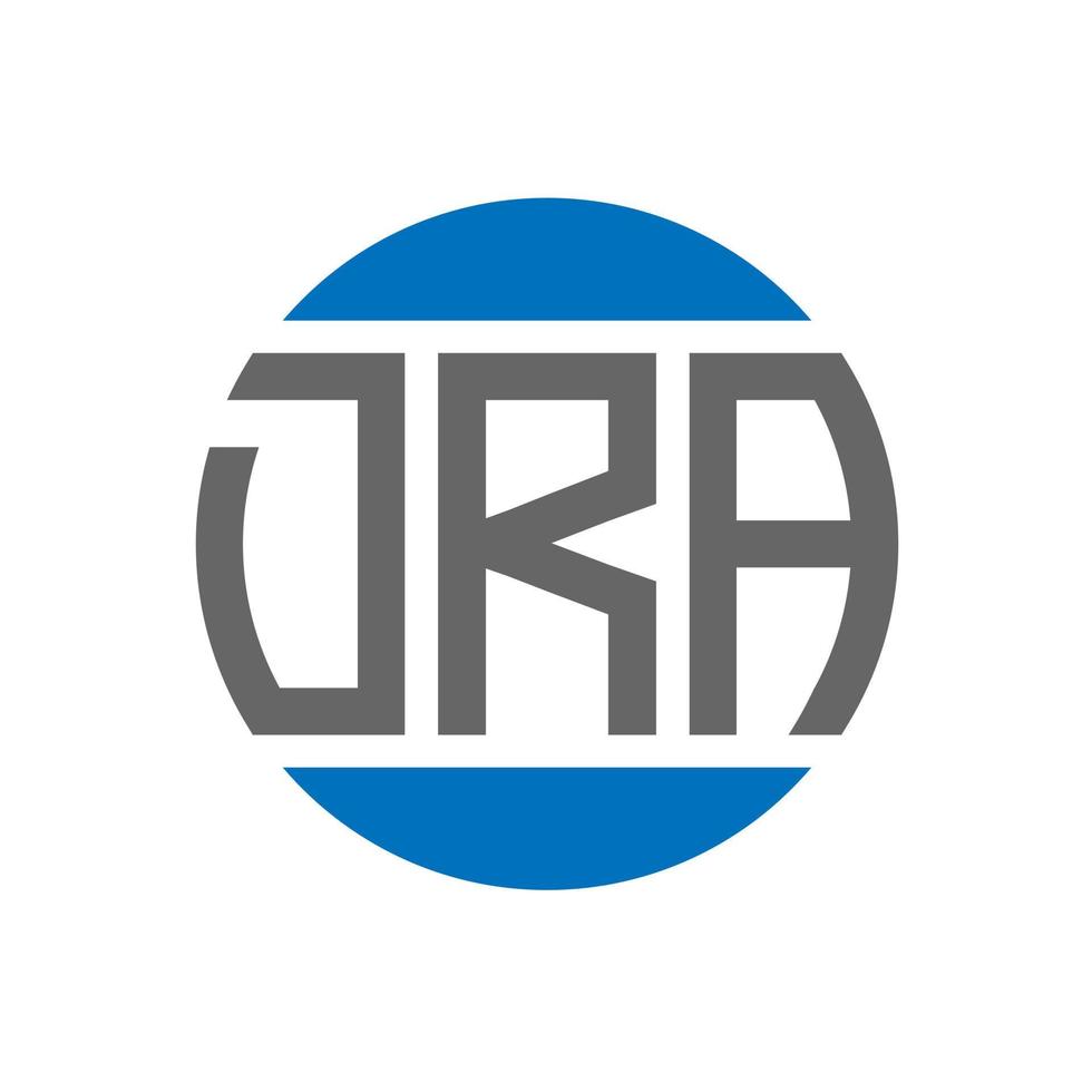 création de logo de lettre dra sur fond blanc. concept de logo de cercle d'initiales créatives dra. conception de lettre dra. vecteur