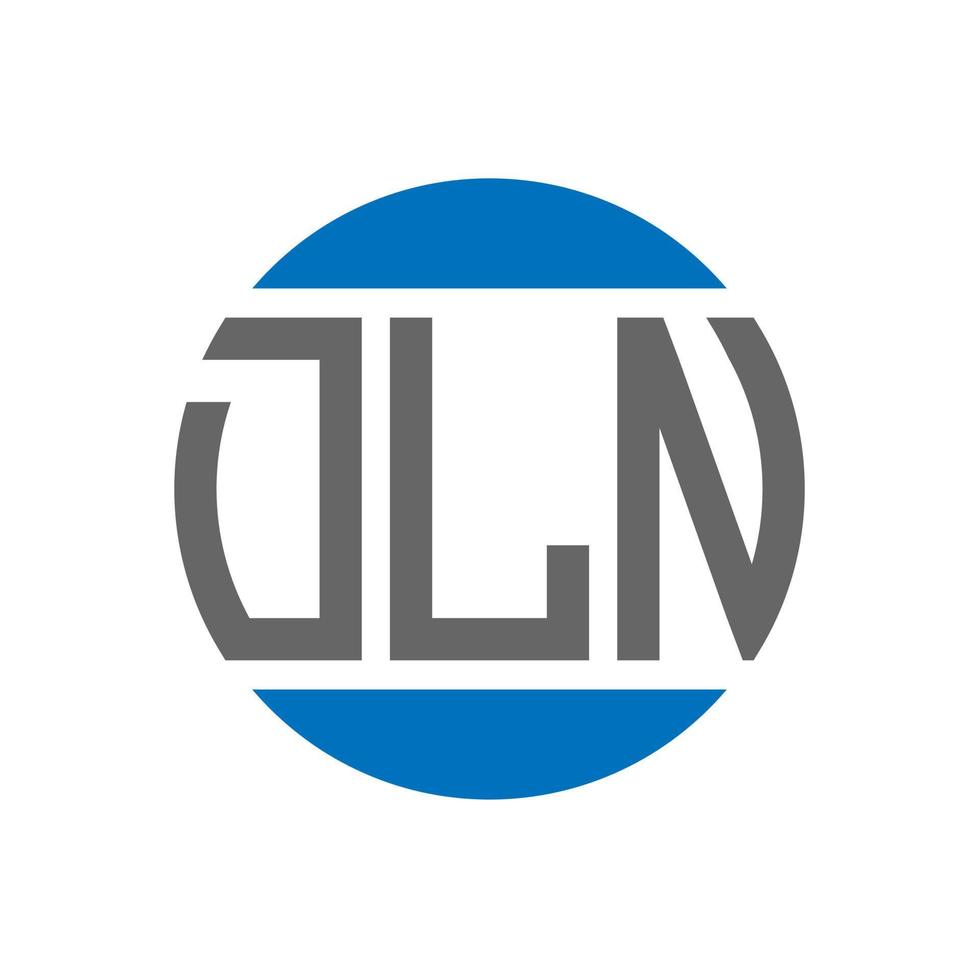 création de logo de lettre dln sur fond blanc. concept de logo de cercle d'initiales créatives dln. conception de lettre dln. vecteur