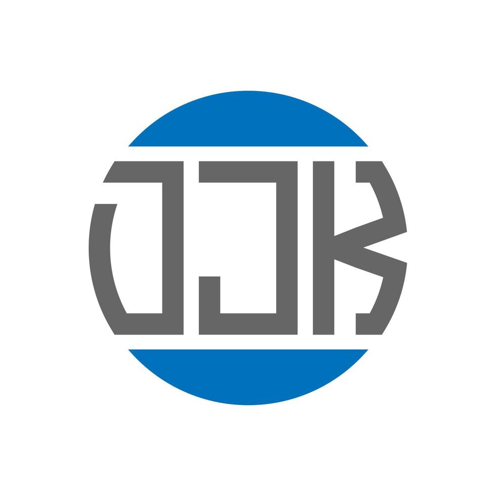 création de logo de lettre djk sur fond blanc. concept de logo de cercle d'initiales créatives djk. conception de lettre djk. vecteur