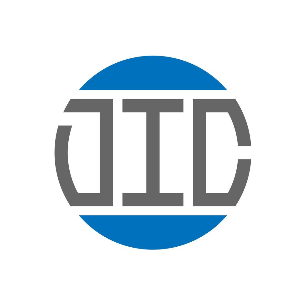 création de logo de lettre dic sur fond blanc. concept de logo de cercle d'initiales créatives dic. conception de lettre dic. vecteur