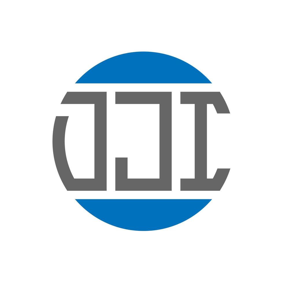 création de logo de lettre dji sur fond blanc. concept de logo de cercle d'initiales créatives dji. conception de lettre dji. vecteur