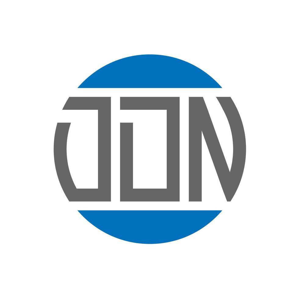création de logo de lettre ddn sur fond blanc. concept de logo de cercle d'initiales créatives ddn. conception de lettre ddn. vecteur