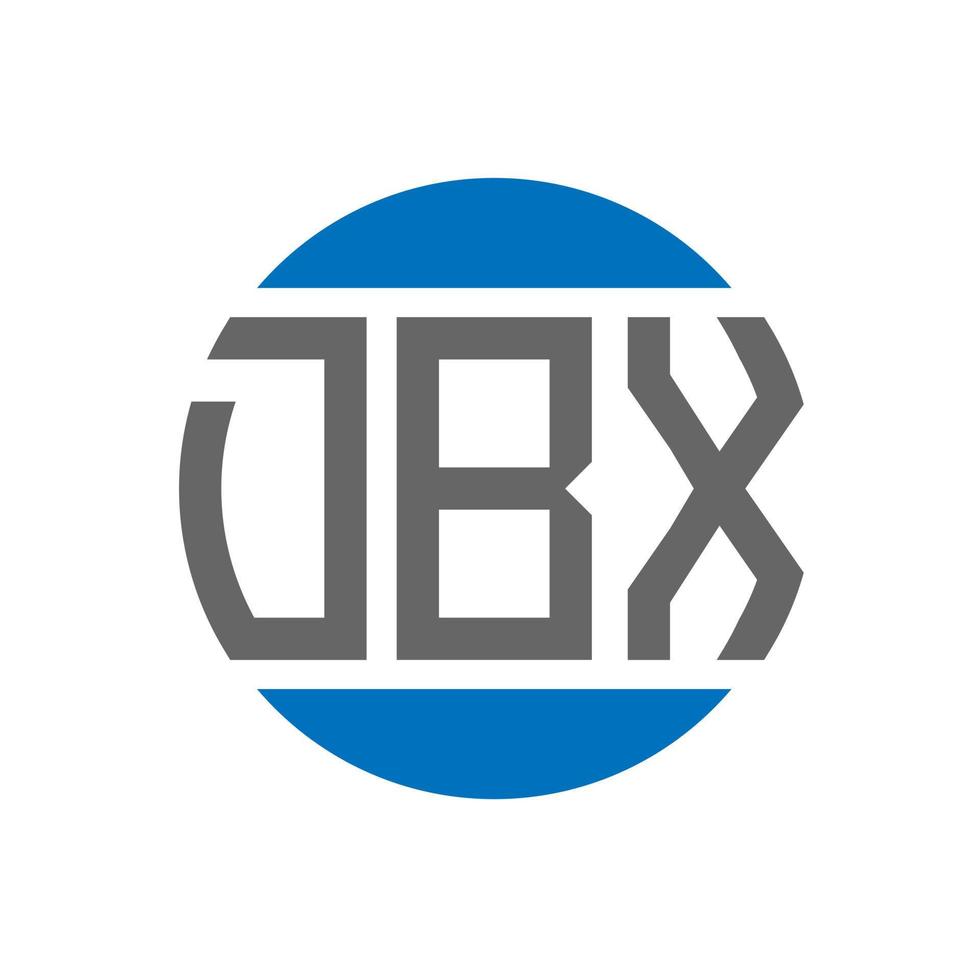 création de logo de lettre dbx sur fond blanc. concept de logo de cercle d'initiales créatives dbx. conception de lettre dbx. vecteur