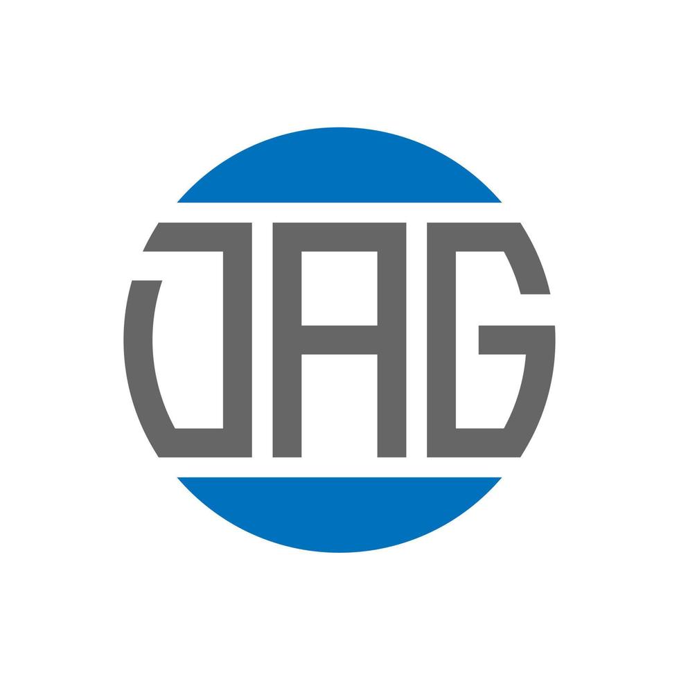 création de logo de lettre dag sur fond blanc. concept de logo de cercle d'initiales créatives dag. conception de lettre dag. vecteur