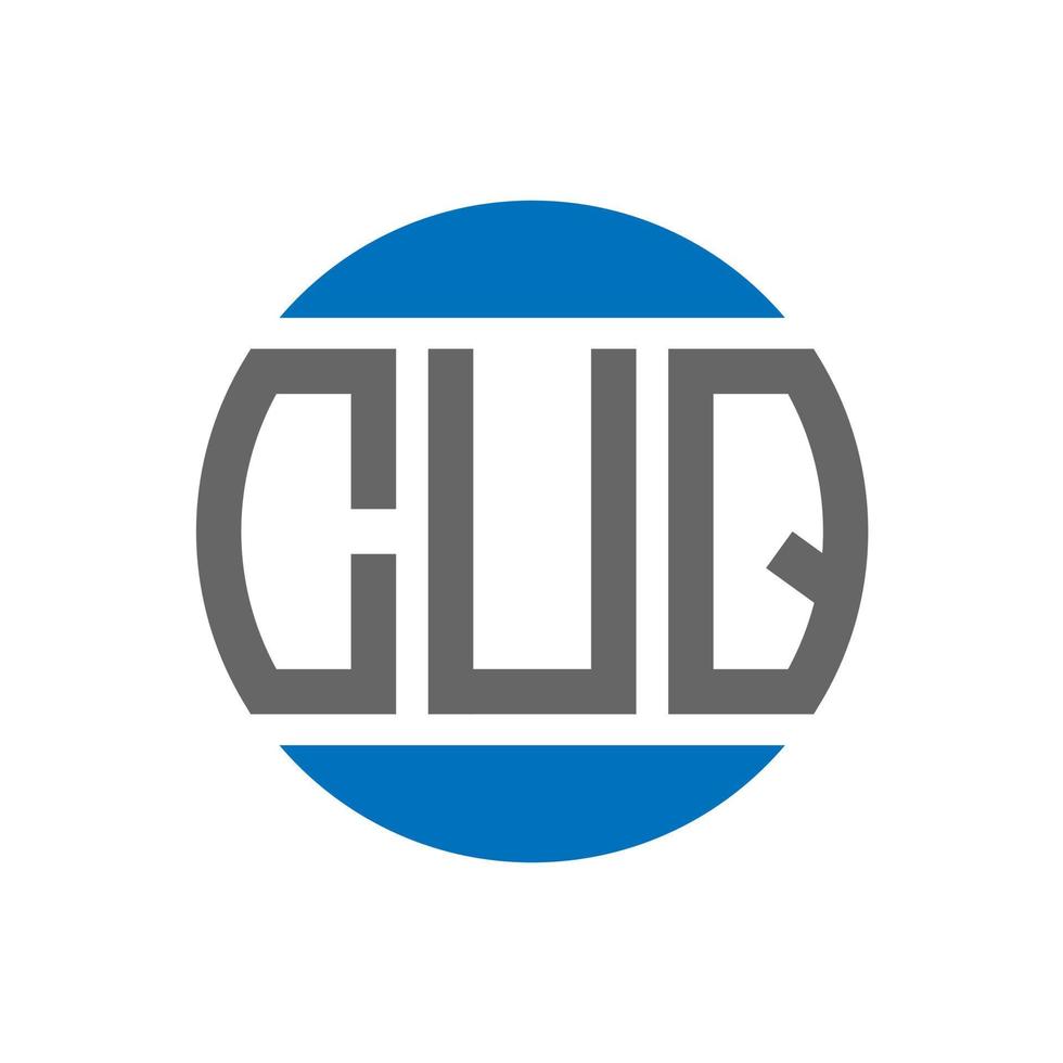 création de logo de lettre cuq sur fond blanc. concept de logo de cercle d'initiales créatives cuq. conception de lettre cuq. vecteur