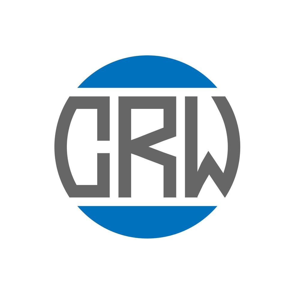 création de logo de lettre crw sur fond blanc. concept de logo de cercle d'initiales créatives crw. conception de lettre crw. vecteur