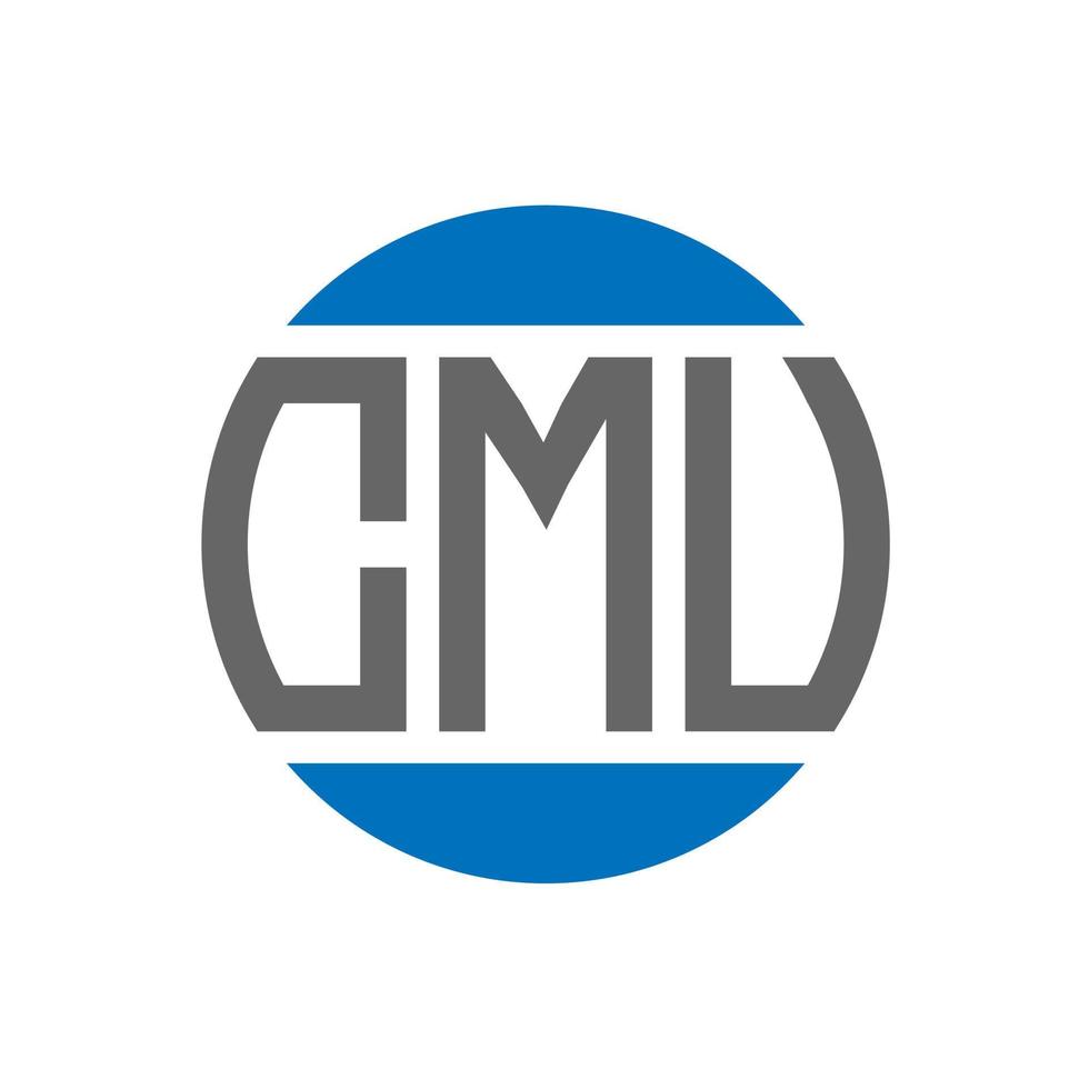 création de logo de lettre cmu sur fond blanc. concept de logo de cercle d'initiales créatives cmu. conception de lettre cmu. vecteur