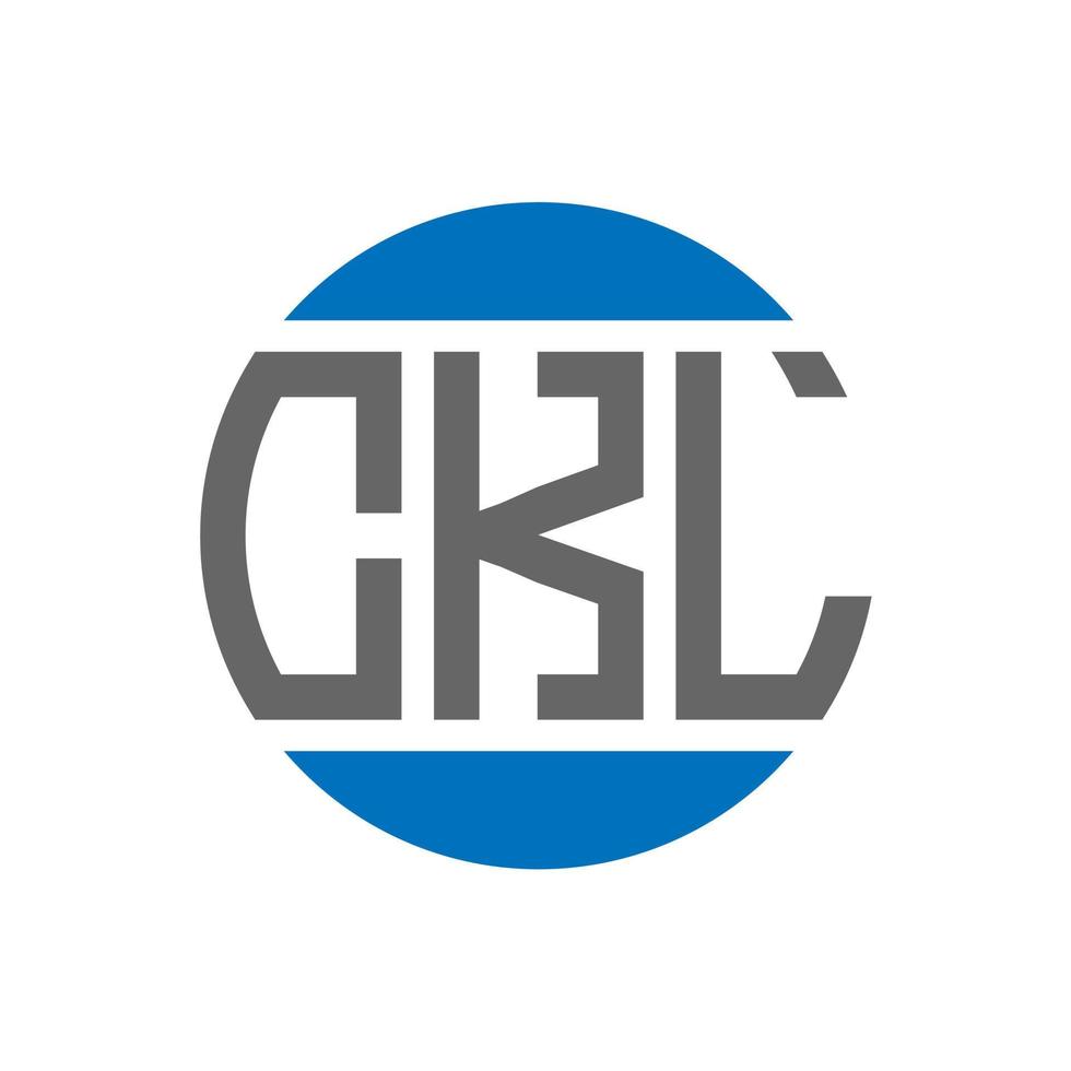 création de logo de lettre ckl sur fond blanc. ckl concept de logo de cercle d'initiales créatives. conception de lettre ckl. vecteur