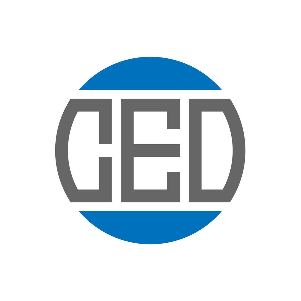 création de logo de lettre ced sur fond blanc. concept de logo de cercle d'initiales créatives de ced. conception de lettre ced. vecteur
