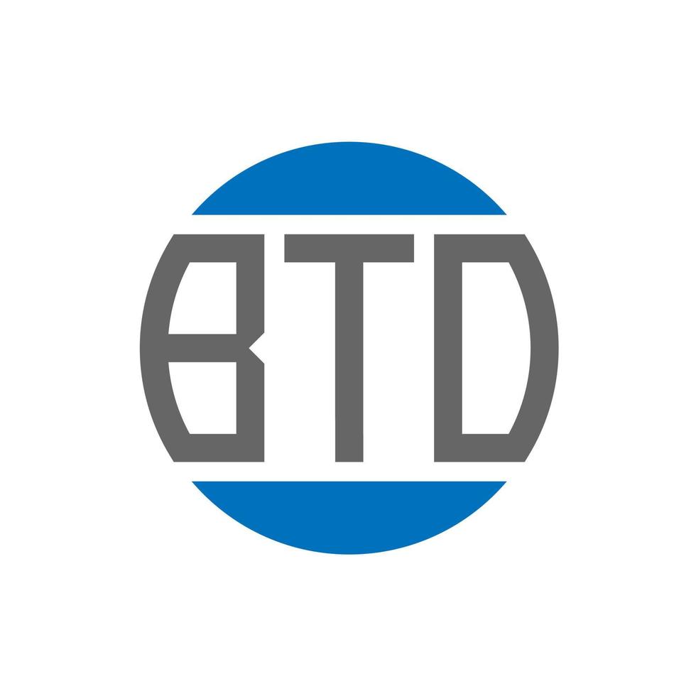 création de logo de lettre bto sur fond blanc. concept de logo de cercle d'initiales créatives bto. conception de lettre bto. vecteur