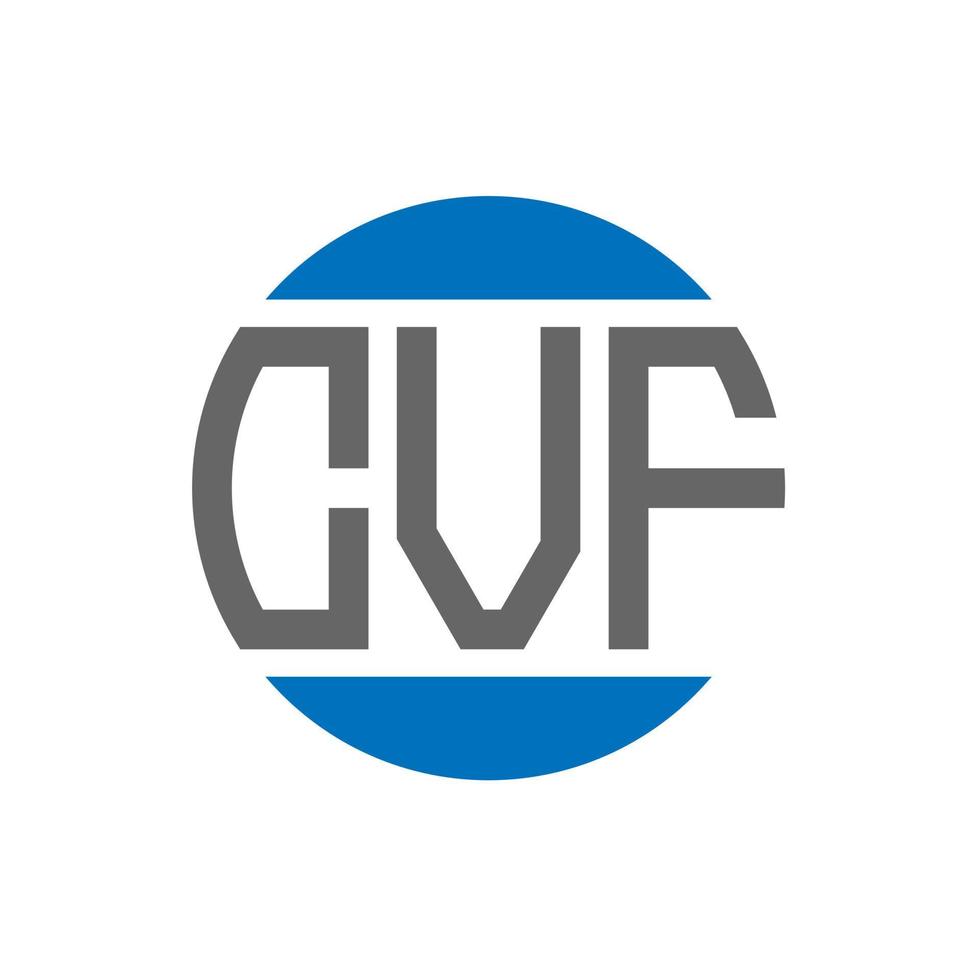 création de logo de lettre cvf sur fond blanc. concept de logo de cercle d'initiales créatives cvf. conception de lettre cvf. vecteur