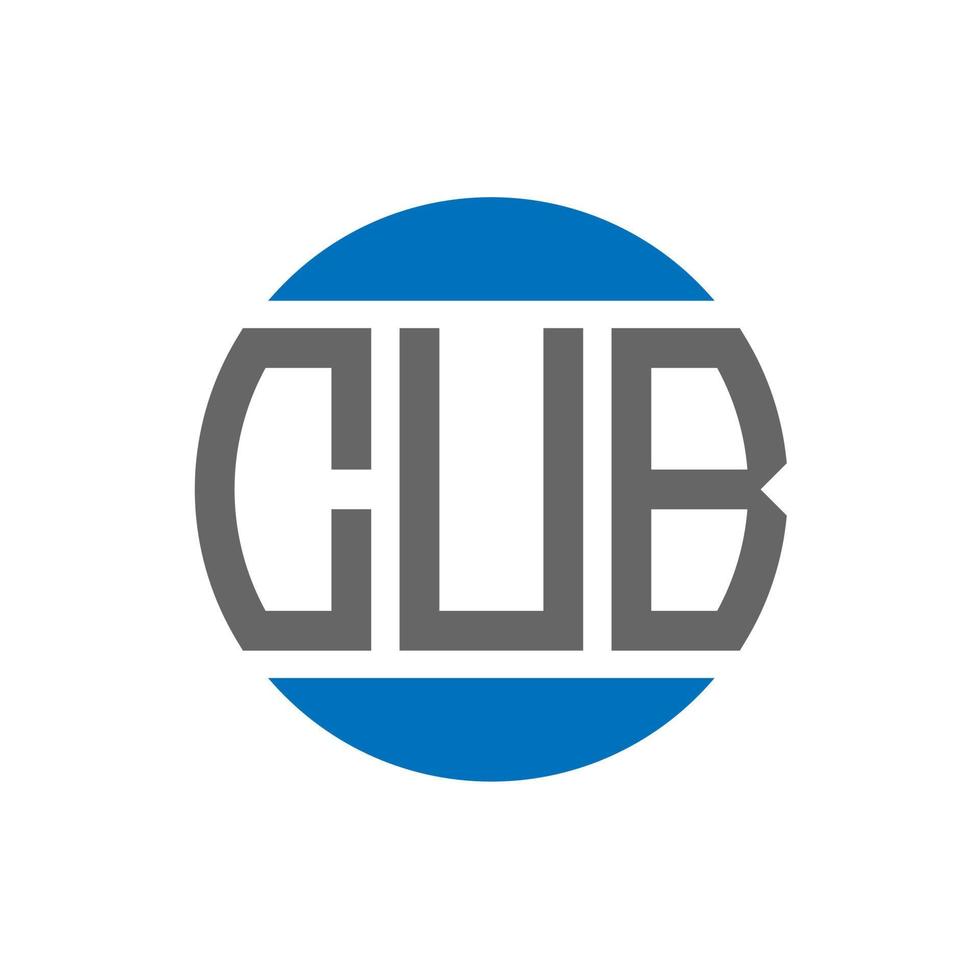création de logo de lettre cub sur fond blanc. concept de logo de cercle d'initiales créatives de cub. conception de lettre cub. vecteur