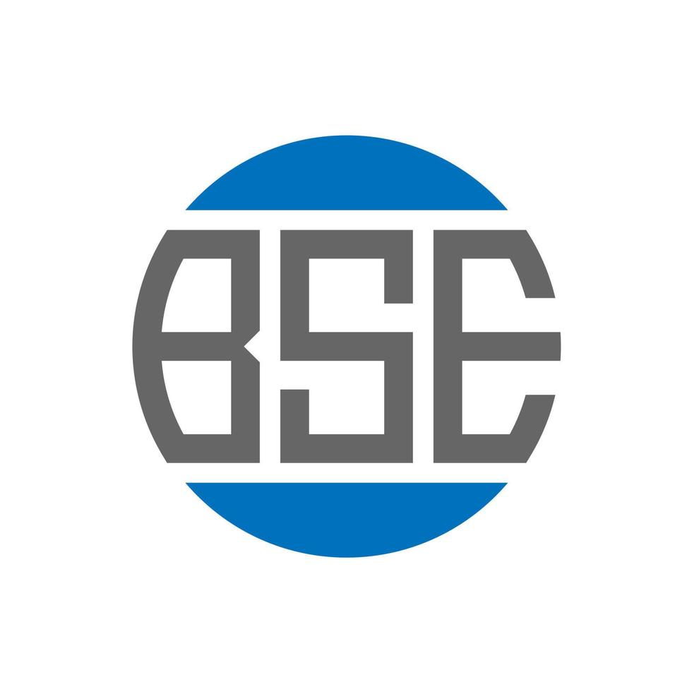 création de logo de lettre bse sur fond blanc. concept de logo de cercle d'initiales créatives bse. conception de lettre d'esb. vecteur