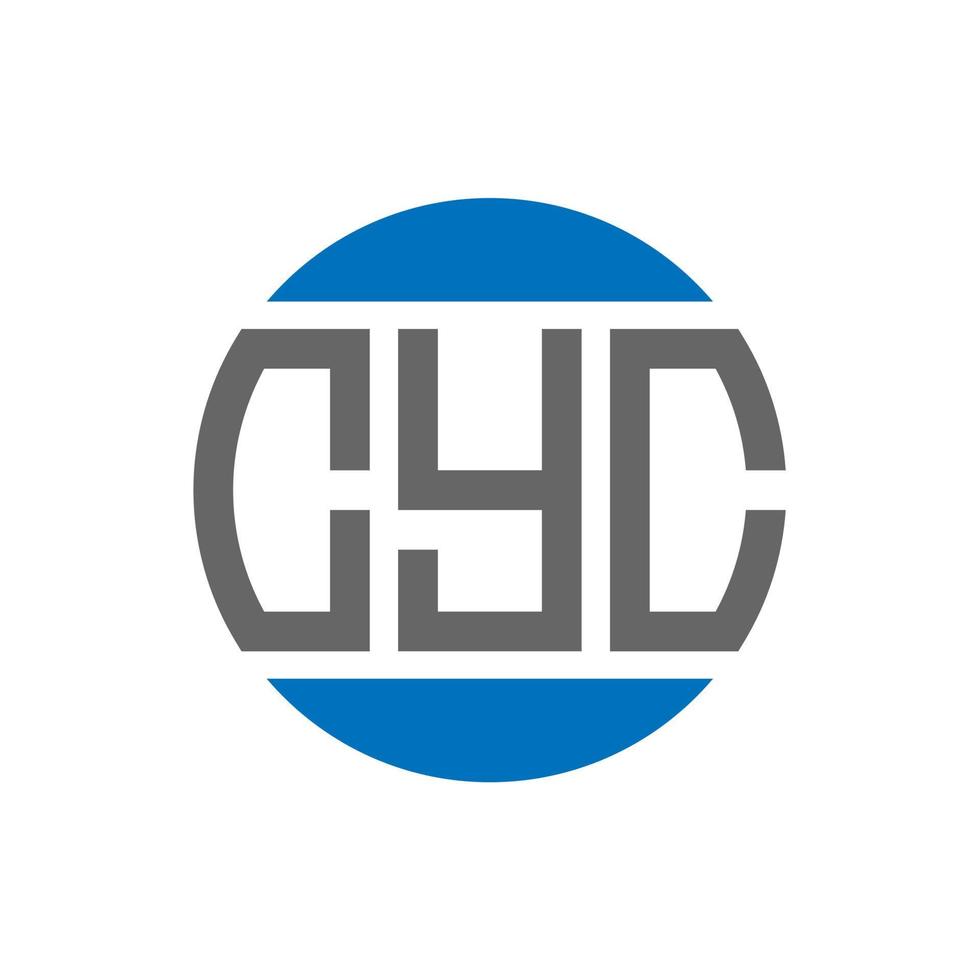 création de logo de lettre cyc sur fond blanc. concept de logo de cercle d'initiales créatives cyc. conception de lettre cyc. vecteur