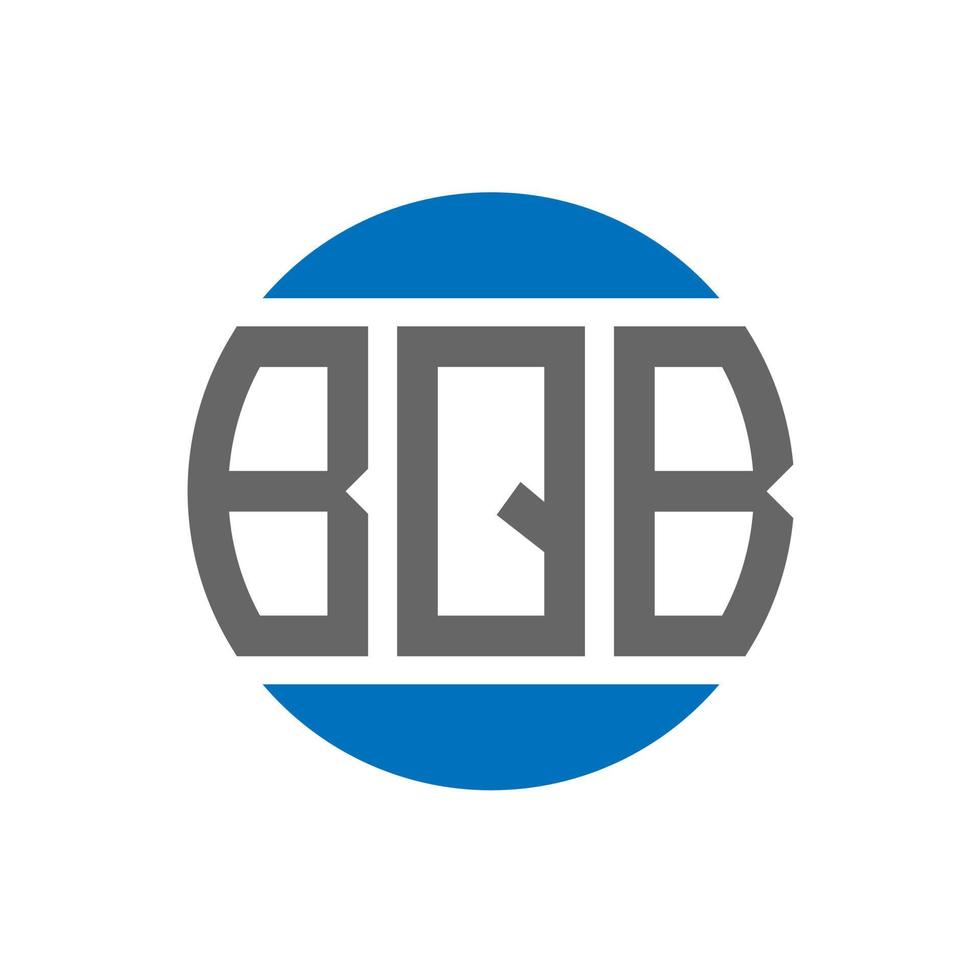 création de logo de lettre bqb sur fond blanc. concept de logo de cercle d'initiales créatives bqb. conception de lettre bqb. vecteur