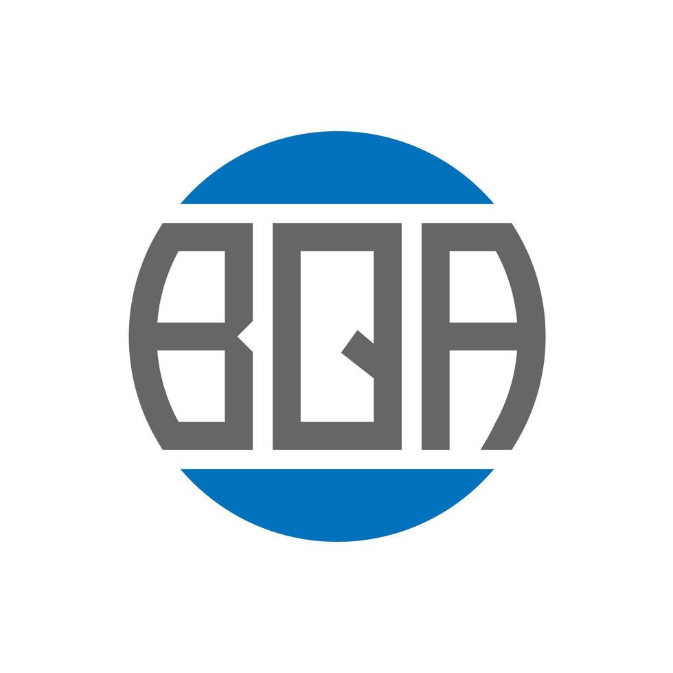 création de logo de lettre bqa sur fond blanc. concept de logo de cercle d'initiales créatives bqa. conception de lettre bqa. vecteur