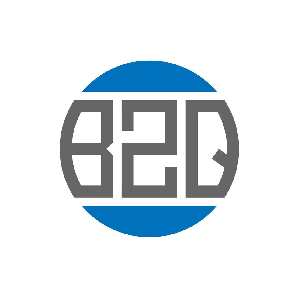 création de logo de lettre bzq sur fond blanc. concept de logo de cercle d'initiales créatives bzq. conception de lettre bzq. vecteur