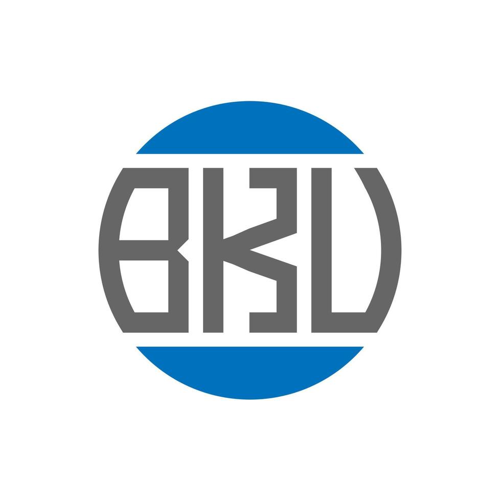 création de logo de lettre bku sur fond blanc. concept de logo de cercle d'initiales créatives bku. conception de lettre bku. vecteur