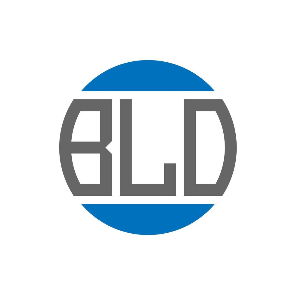 création de logo de lettre blo sur fond blanc. concept de logo de cercle d'initiales créatives blo. conception de lettre blo. vecteur