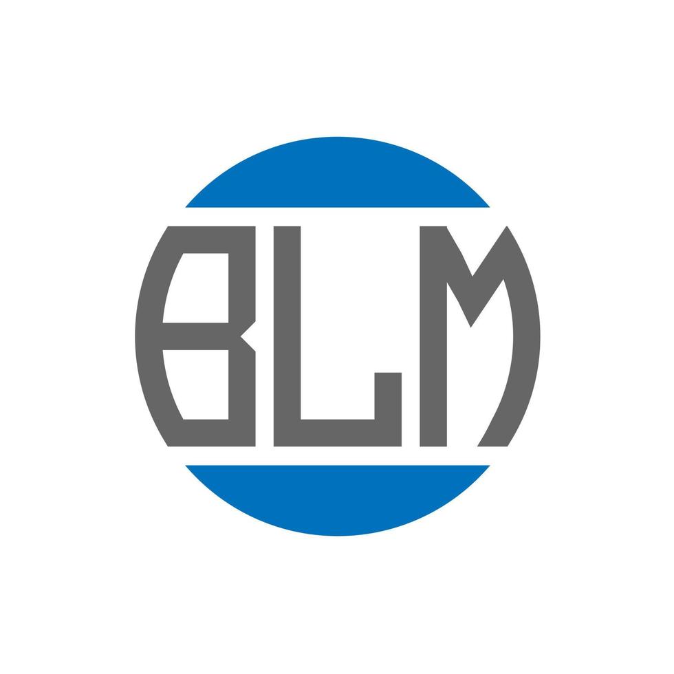 création de logo de lettre blm sur fond blanc. concept de logo de cercle d'initiales créatives blm. conception de lettre blm. vecteur